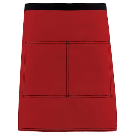 Deltaplus Waist Apron, Half Bistro, City Market Everyday, CME28, Red 83514